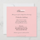 Roze Daisy Sonogram Baby Shower Invitaties Kaart (Achterkant)