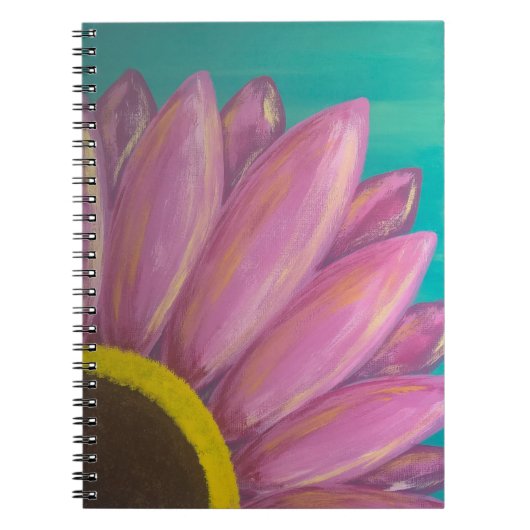 Roze Daisy Spiral-laptop Notitieboek (Voorkant)