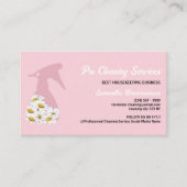 Roze Daisy Spray Bottle Cleaning Service tuining Visitekaartje (Voorkant)