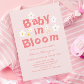 Roze Daisy Spring Baby in Bloom Baby shower Kaart