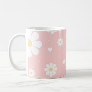 Roze Daisy Spring Flowers Schattigee Bloemen Koffiemok