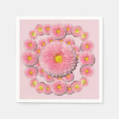 Roze Daisy Spring Pattern Papieren servetten (Voorkant)