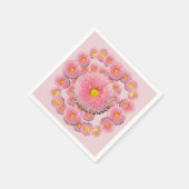Roze Daisy Spring Pattern Papieren servetten (Hoek)