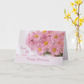 Roze daisy Sweet 16 Verjaardagskaart Kaart (Gele Bloem)