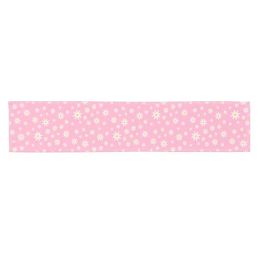 Roze Daisy Table Runner Korte Tafelloper (Horizontaal)