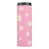 Roze Daisy Thermal Tumbler Thermosbeker (Achterkant)