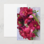  Roze Daisy & Tulp Krans Notitiekaartje (Voorkant / Achterkant)