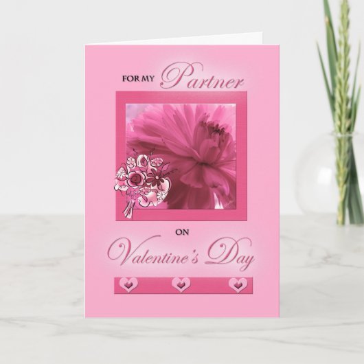 Roze Daisy-Valentijn voor Life Partner Feestdagen Kaart (Voorkant)
