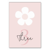 Roze Daisy Verjaardag – Elegant Bloemenfeest Kaart (Achterkant)