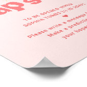 Roze Daisy Verjaardag Party Time Capsule Game Poster (Hoek)