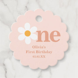 Roze Daisy Verjaardagsfeestje Bedankjes Labels