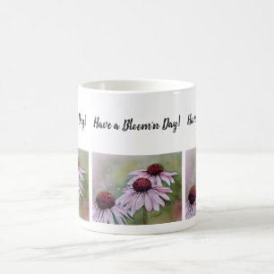Roze Daisy Waterverf Flowers Koffiemok