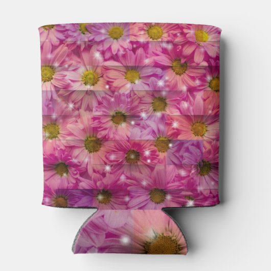 Roze Daisy Weave Blikjeskoeler (Achterkant)