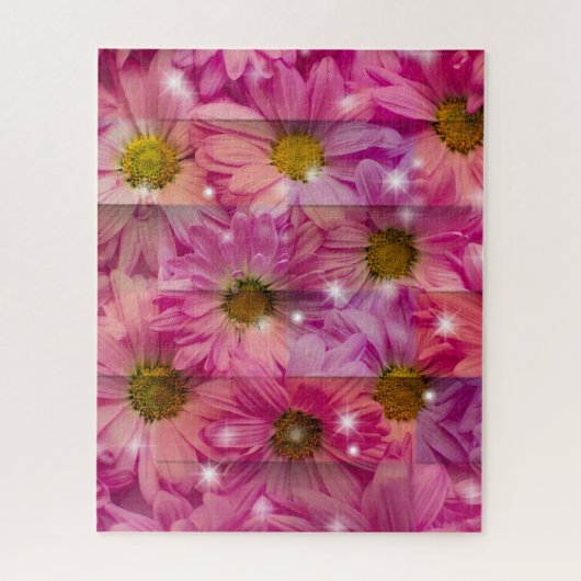 Roze Daisy Weave Legpuzzel (Verticaal)