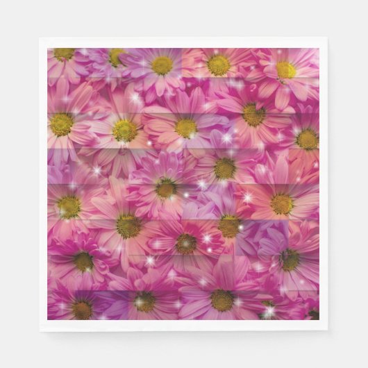 Roze Daisy Weave Servet (Voorkant)