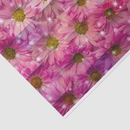 Roze Daisy Weave Tissuepapier (Detail)