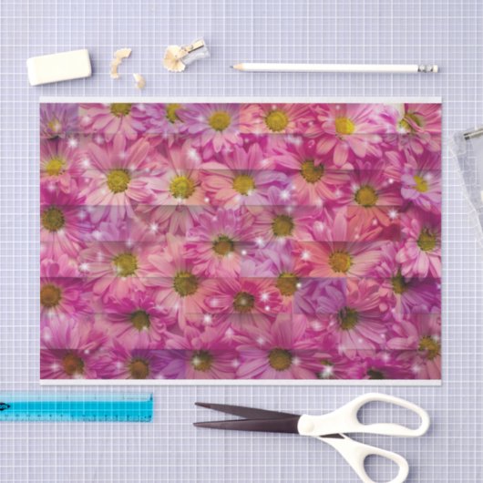 Roze Daisy Weave Tissuepapier (Craft)