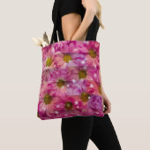 Roze Daisy Weave Tote Bag (Dichtbij)