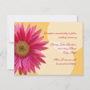 Roze Daisy Wedding Kaart