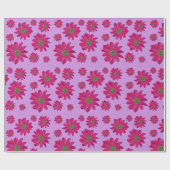 Roze Daisy Wrapping Paper Cadeaupapier (Vlak)