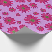 Roze Daisy Wrapping Paper Cadeaupapier (Hoek)