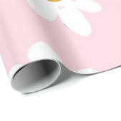 Roze Daisy Wrapping Paper Cadeaupapier (Rol Hoek)