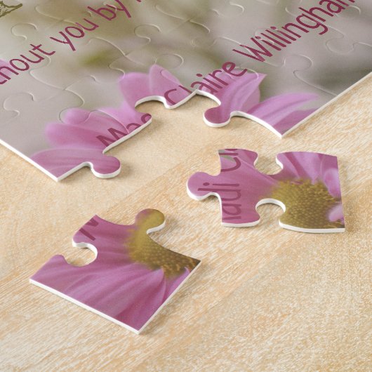 Roze Daisy zal je mijn bruidsmeisje puzzel zijn Legpuzzel (Zijkant)