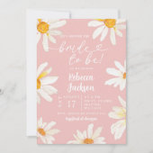 Roze Daisy Zonnebloemenbruid om Vrijgezellenfeest  Kaart (Voorkant)