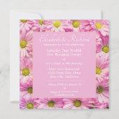 -roze Daisy's bruiloft Kaart (Achterkant)