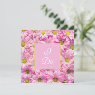 -roze Daisy's bruiloft Kaart