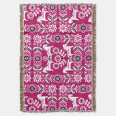Roze Dala Zweeds Paard Print Deken (Voorkant Verticaal)