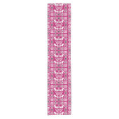 Roze Dala Zweeds Paard Print Korte Tafelloper (Voorkant)