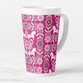 Roze Dala Zweeds Paard Print Latte Mok (Rechterhoek)
