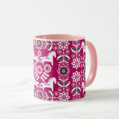 Roze Dala Zweeds Paard Print Mok (Voorkant rechts)