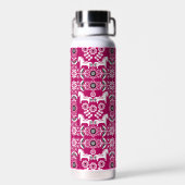 Roze Dala Zweeds Paard Print Waterfles (Achterkant)