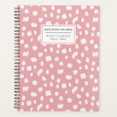 Roze Dalmatian Spots Planner (Voorkant)