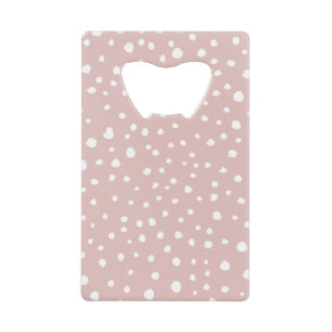 Roze Dalmatische Spots, Dalmatische Stippen, gecit Creditkaart Flessenopener