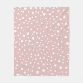 Roze Dalmatische Spots, Dalmatische Stippen, gecit Fleece Deken (Voorkant)