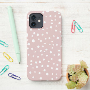 Roze Dalmatische Spots, Dalmatische Stippen, gecit iPhone 12 Hoesje