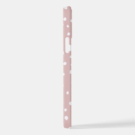 Roze Dalmatische Spots, Dalmatische Stippen, gecit iPhone Hoesje (Rechterkant)