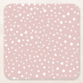 Roze Dalmatische Spots, Dalmatische Stippen, gecit Kartonnen Onderzetters (Voorkant)