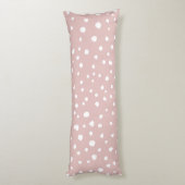 Roze Dalmatische Spots, Dalmatische Stippen, gecit Lichaamskussen (Achterkant (Verticaal))