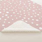Roze Dalmatische Spots, Dalmatische Stippen, gecit Sherpa Deken (3/4)