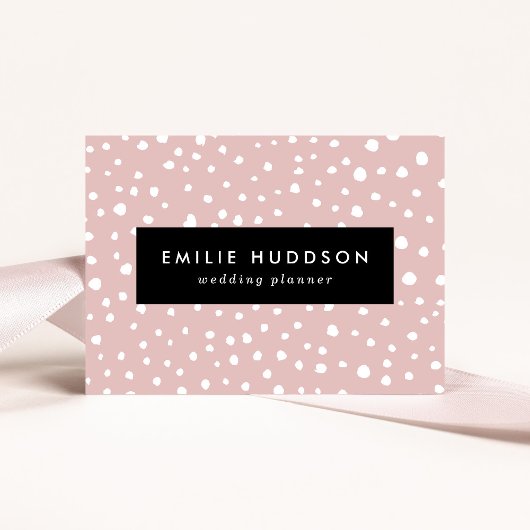 Roze Dalmatische Spots, Dalmatische Stippen, gecit Visitekaartje