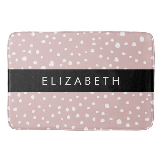 Roze Dalmatische Vlekken, Dalmatische Stippen, Jou Badmat (Voorkant)