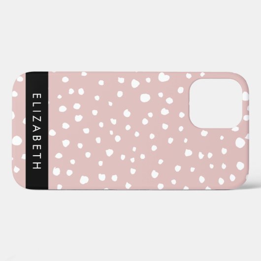 Roze Dalmatische Vlekken, Dalmatische Stippen, Jou Case-Mate iPhone Case (Achterkant (horizontaal))