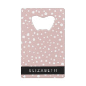 Roze Dalmatische Vlekken, Dalmatische Stippen, Jou Creditkaart Flessenopener (Voorkant)