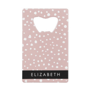 Roze Dalmatische Vlekken, Dalmatische Stippen, Jou Creditkaart Flessenopener