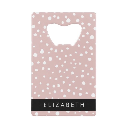 Roze Dalmatische Vlekken, Dalmatische Stippen, Jou Creditkaart Flessenopener (Voorkant)