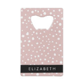 Roze Dalmatische Vlekken, Dalmatische Stippen, Jou Creditkaart Flessenopener (Achterkant)